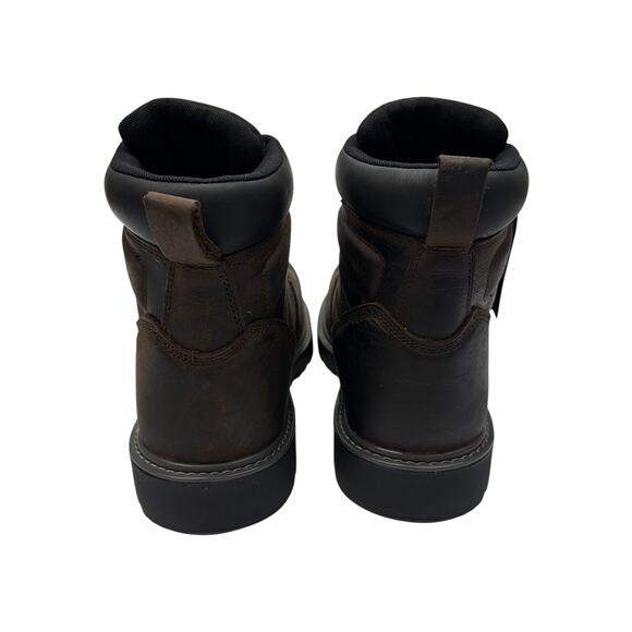 Wolverine Mens Brown Leather Floorhand Waterproof Steel-Toe 6\